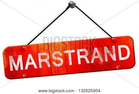 Marstrand, 3D rendering, a red hanging sign