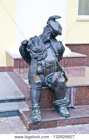 GOMEL BELARUS - September 29.2010: Figure fantastic character Karabas-Barabas about municipal Children's Theatre