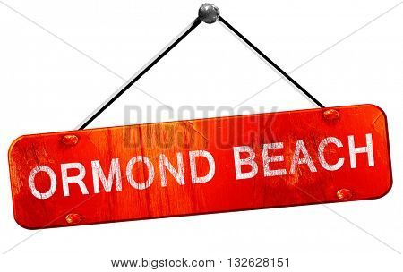 ormond beach, 3D rendering, a red hanging sign