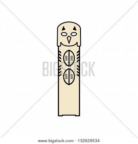 Indian tribe pillar vector illustration isolated on white background.