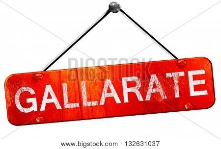 Gallarate, 3D rendering, a red hanging sign