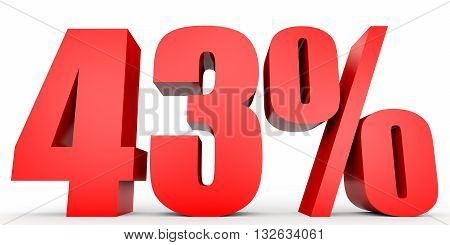 Discount 43 Percent Off. 3D Illustration.