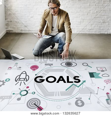Goals Aim Aspiration Believe Dreams Expectations Concept