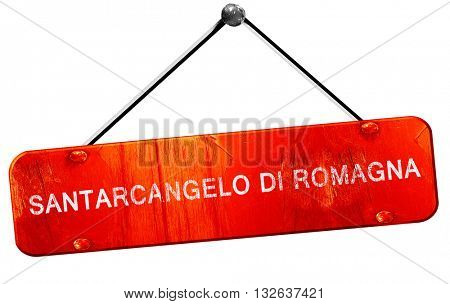 Santarcangelo di romagna, 3D rendering, a red hanging sign
