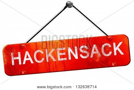 hackensack, 3D rendering, a red hanging sign