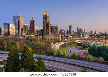 Atlanta, Georgia, USA downtown skyline.