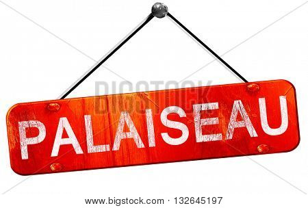 palaiseau, 3D rendering, a red hanging sign