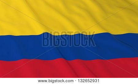 Colombian Flag HD Background - Flag of Colombia 3D Illustration