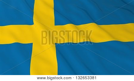 Swedish Flag HD Background - Flag of Sweden 3D Illustration