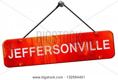 jeffersonville, 3D rendering, a red hanging sign