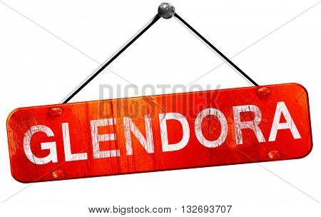 glendora, 3D rendering, a red hanging sign