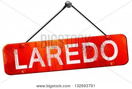 laredo, 3D rendering, a red hanging sign