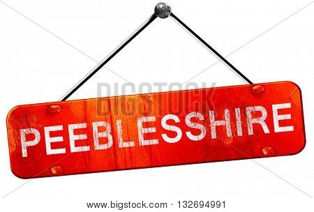 Peeblesshire, 3D rendering, a red hanging sign