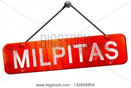 milpitas, 3D rendering, a red hanging sign