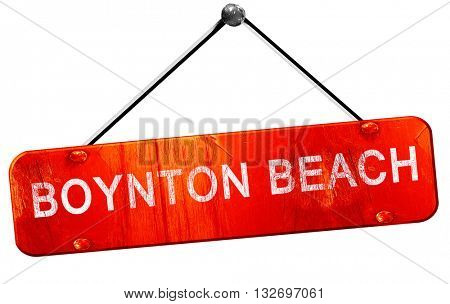 boynton beach, 3D rendering, a red hanging sign