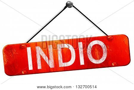 indio, 3D rendering, a red hanging sign