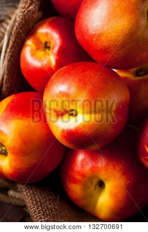 Healthy Organic Raw Ripe Nectarines