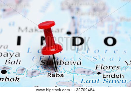 Raba pinned on a map of Indonesia