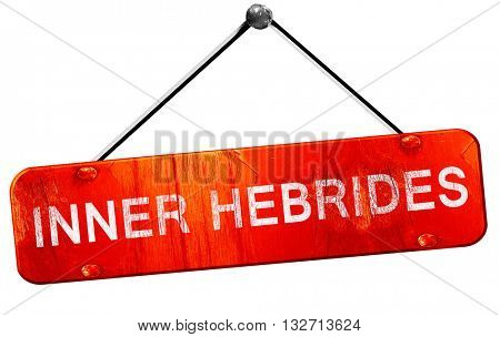 Inner hebrides, 3D rendering, a red hanging sign