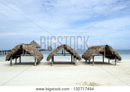 View of tropical beach in Cayo Guillermo - Ciego de Avila Province, Cuba.