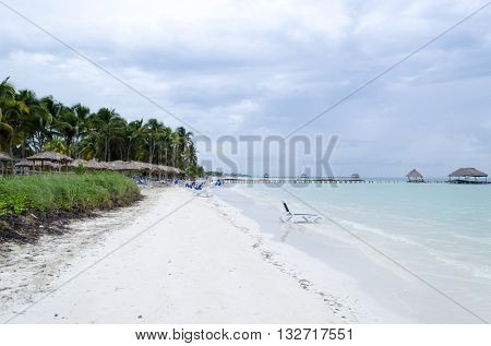 View of tropical beach in Cayo Guillermo - Ciego de Avila Province, Cuba.