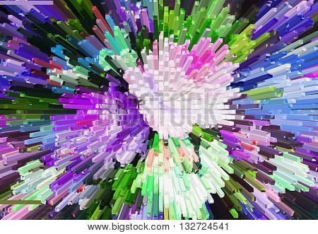 Color texture background abstract color extrusion blocks Abstract colorful 3D extrusion background flowers floral pattern