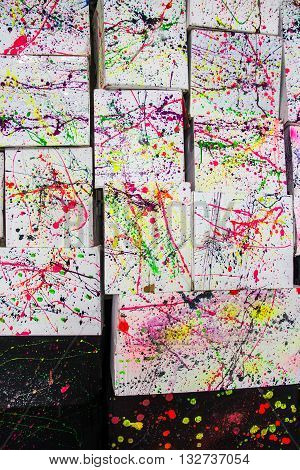 Abstract watercolor paint splash on paper background