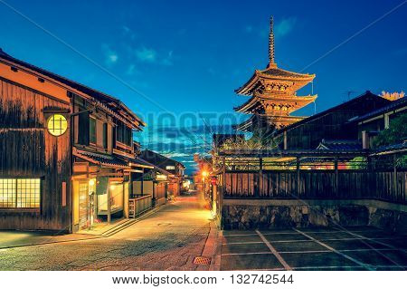 Filtered Photo Of Kyoto Ancient Street In Japan