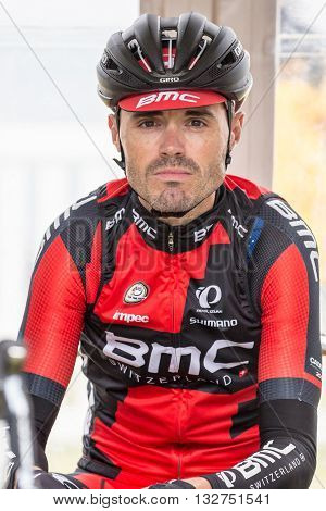 MELBOURNE, AUSTRALIA - FEBRUARY 1: Samuel Sanchez  before the start of the inaugral Cadel Evans Great Ocean Road Race