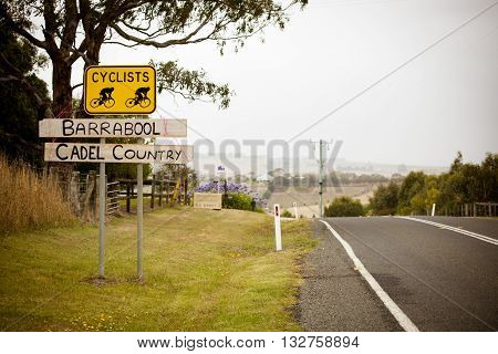 MELBOURNE, AUSTRALIA - FEBRUARY 1: Cadel Evans support at the inaugral Cadel Evans Great Ocean Road Race