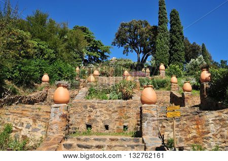 Rayol Canadel sur Mer France - april 18 2016 : public garden in spring