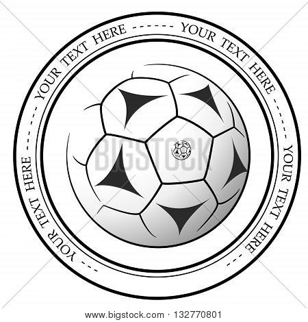 Graphic football or soccer logo. Vector isolated illustration of a Football association or a sports event logo sign symbol.