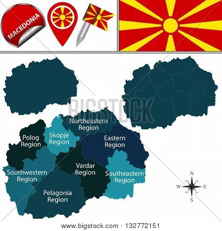 Map Of Macedonia With Statistical Regions