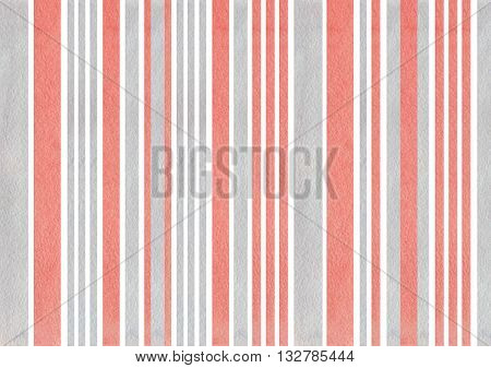 Watercolor Pink And Grey Stripes Background.