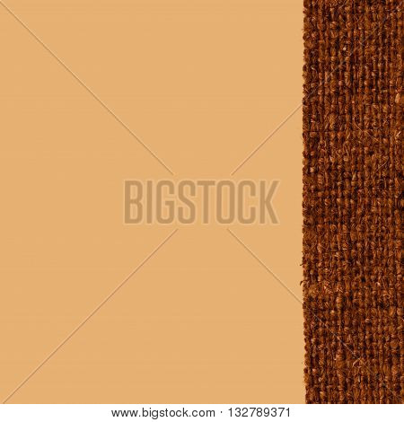 Textile yarn fabric products buckwheat canvas jutesack material blank background