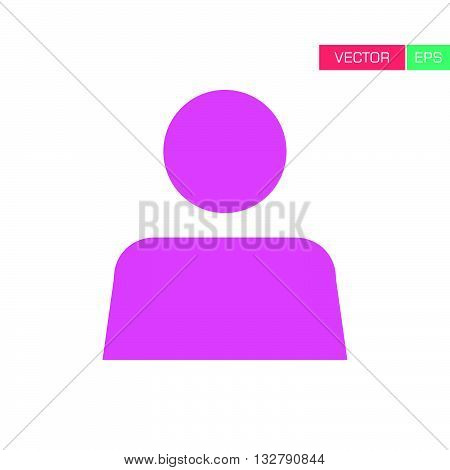 User Icon - Man, Profile, Businessman, Manager, Customer, Client Flat Color User Icon in Vector illustration