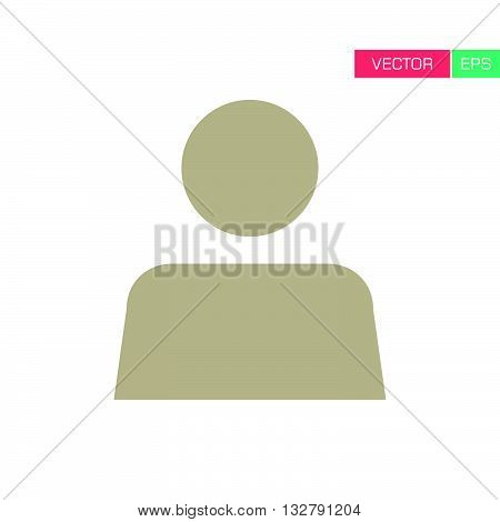 User Icon - Man, Profile, Businessman, Manager, Customer, Client Flat Color Icon in Vector illustration