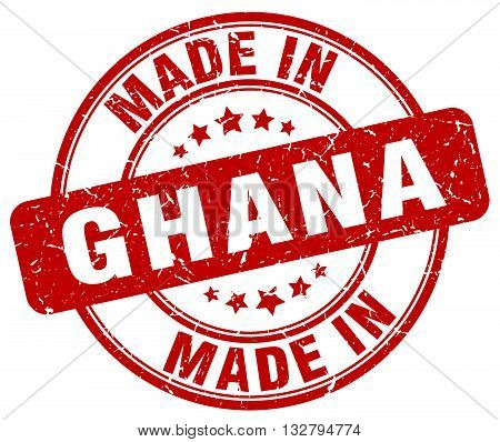 made in Ghana red round vintage stamp.Ghana stamp.Ghana seal.Ghana tag.Ghana.Ghana sign.Ghana.Ghana label.stamp.made.in.made in.