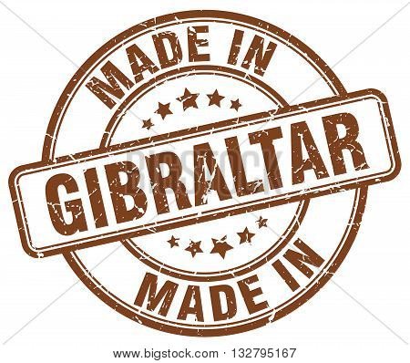 made in Gibraltar brown round vintage stamp.Gibraltar stamp.Gibraltar seal.Gibraltar tag.Gibraltar.Gibraltar sign.Gibraltar.Gibraltar label.stamp.made.in.made in.