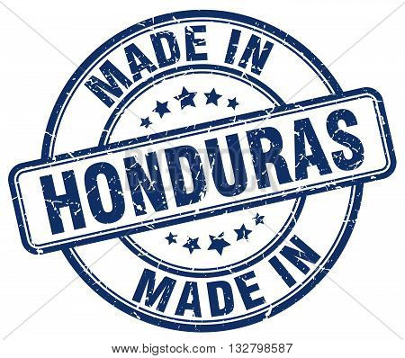 made in Honduras blue round vintage stamp.Honduras stamp.Honduras seal.Honduras tag.Honduras.Honduras sign.Honduras.Honduras label.stamp.made.in.made in.
