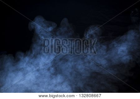 abstract Smoke and Fog on Black Background