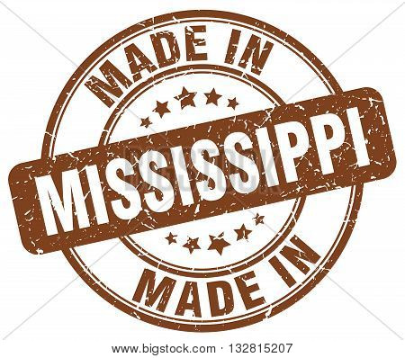 made in Mississippi brown round vintage stamp.Mississippi stamp.Mississippi seal.Mississippi tag.Mississippi.Mississippi sign.Mississippi.Mississippi label.stamp.made.in.made in.
