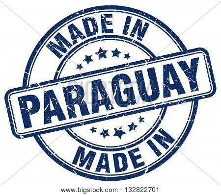 made in Paraguay blue round vintage stamp.Paraguay stamp.Paraguay seal.Paraguay tag.Paraguay.Paraguay sign.Paraguay.Paraguay label.stamp.made.in.made in.
