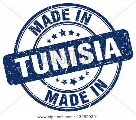 made in Tunisia blue round vintage stamp.Tunisia stamp.Tunisia seal.Tunisia tag.Tunisia.Tunisia sign.Tunisia.Tunisia label.stamp.made.in.made in.