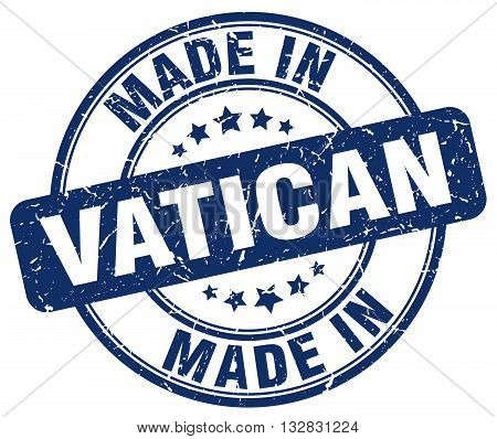 made in Vatican blue round vintage stamp.Vatican stamp.Vatican seal.Vatican tag.Vatican.Vatican sign.Vatican.Vatican label.stamp.made.in.made in.