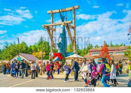 OSAKA, JAPAN - December 1, 2015: Universal Studios Japan (USJ). According to 2014 Theme Index Global Attraction Attendance Report, USJ is ranked fifth among the top 25 amusement parks worldwide.
