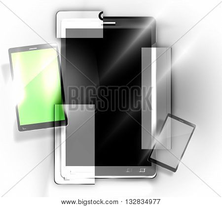 Modular smartphones graphic illustration design modern image