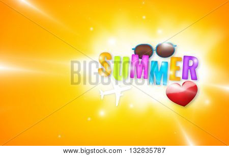 Summer Time Big Bold graphic illustration design