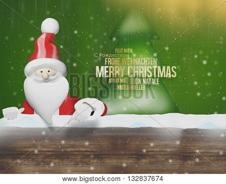 Christmas Santa Claus 3d graphic illustration image design