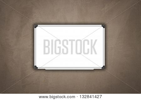 Blank white baord on concrete texture background with filter